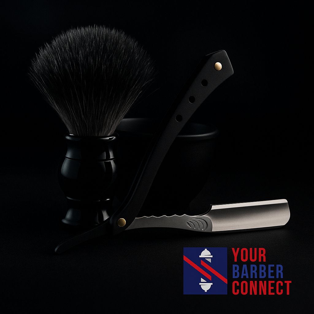 Milly stainless steel straight razor with folding zinc alloy handle