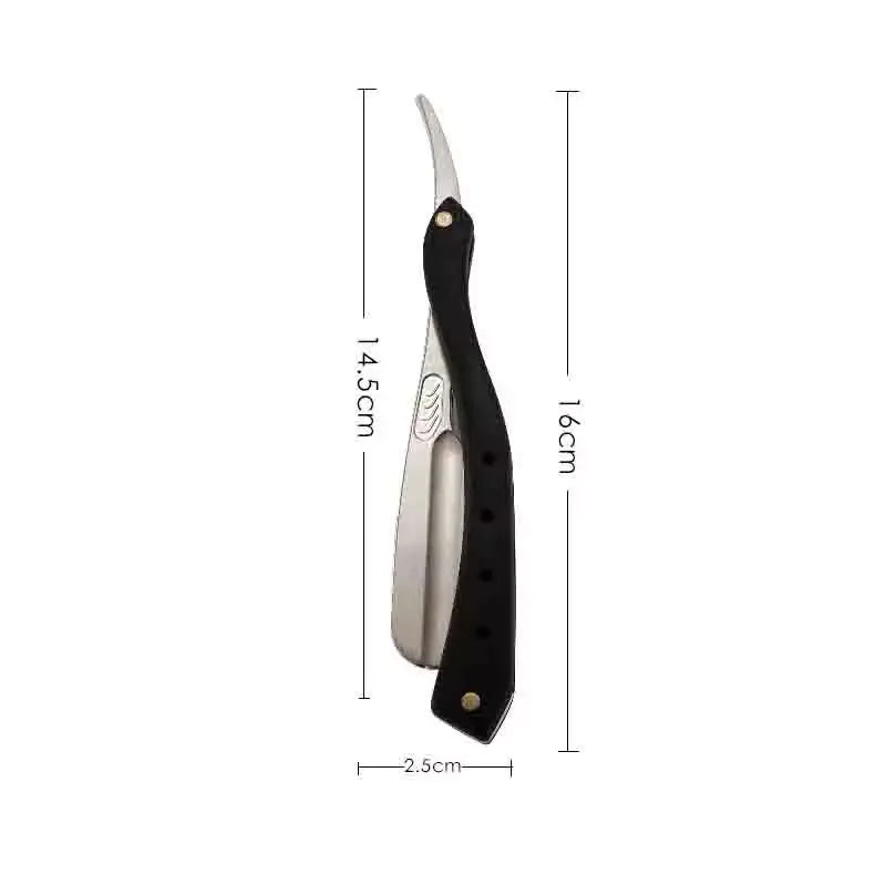 Milly stainless steel straight razor with folding zinc alloy handle