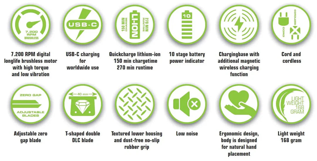 Monster Assassin cordless trimmer DLC zero-gap blade