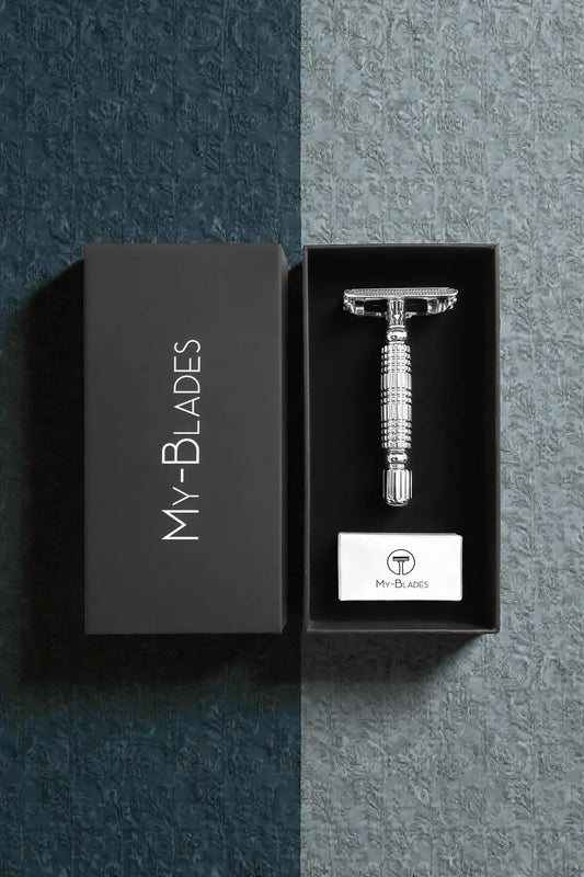 My-Blades Stainless Steel Butterfly Safety Razor Double Edge