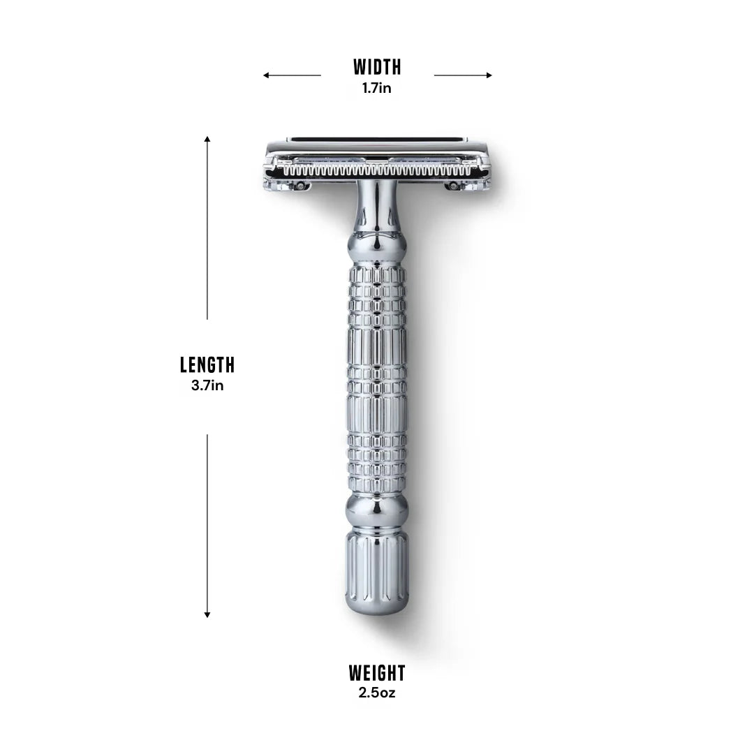 My-Blades Stainless Steel Butterfly Safety Razor Double Edge