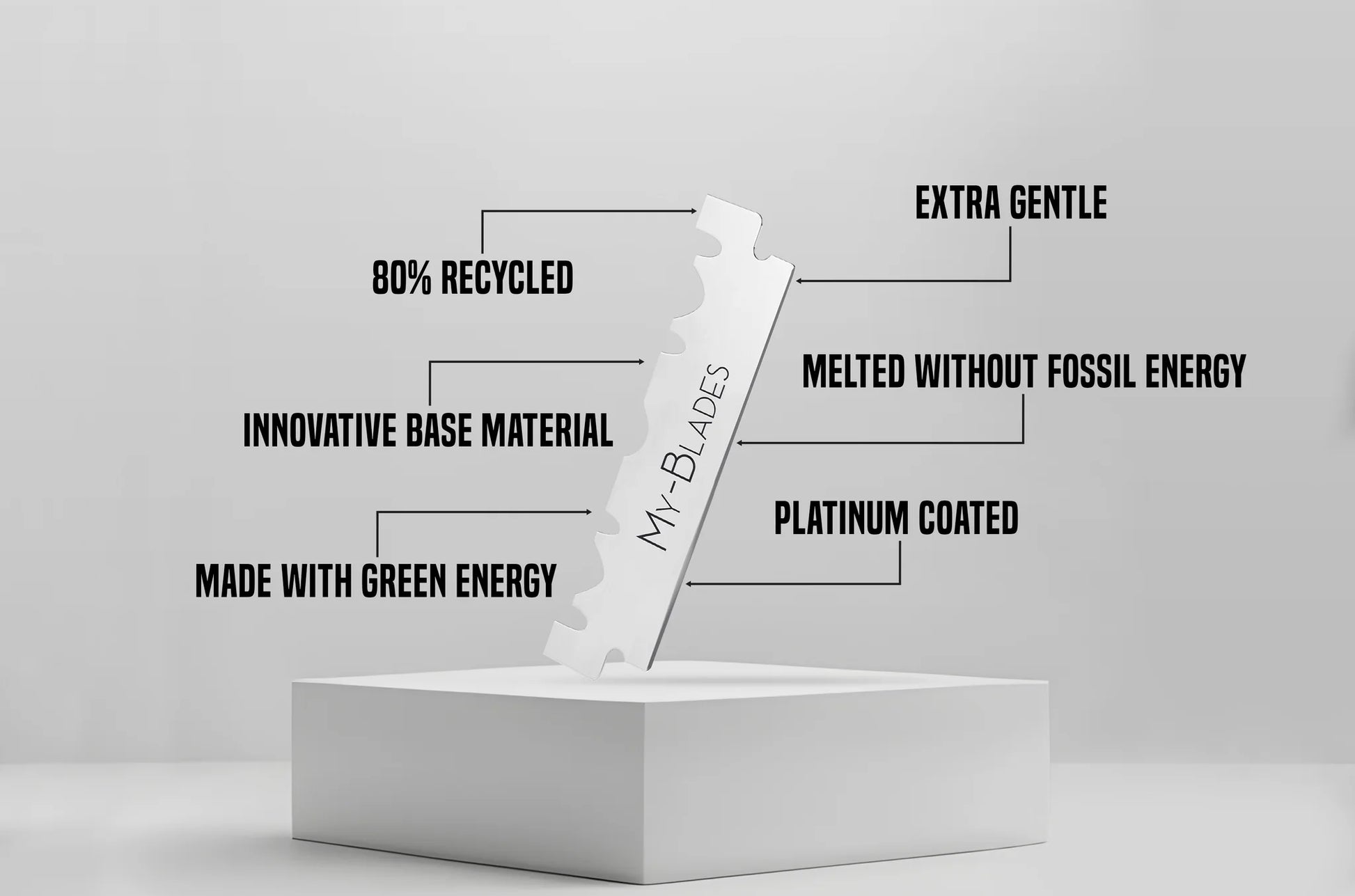 My Blades Platinum Single Edge Razor Blades 100 pack professional barber blades