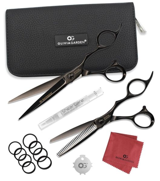 Olivia Garden Barber Shears Intro Kit 7 inch 30 Teeth