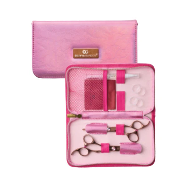 Olivia Garden SilkCut Breast Cancer Awareness 6.5 Shear & Thinner Kit SK C05P26