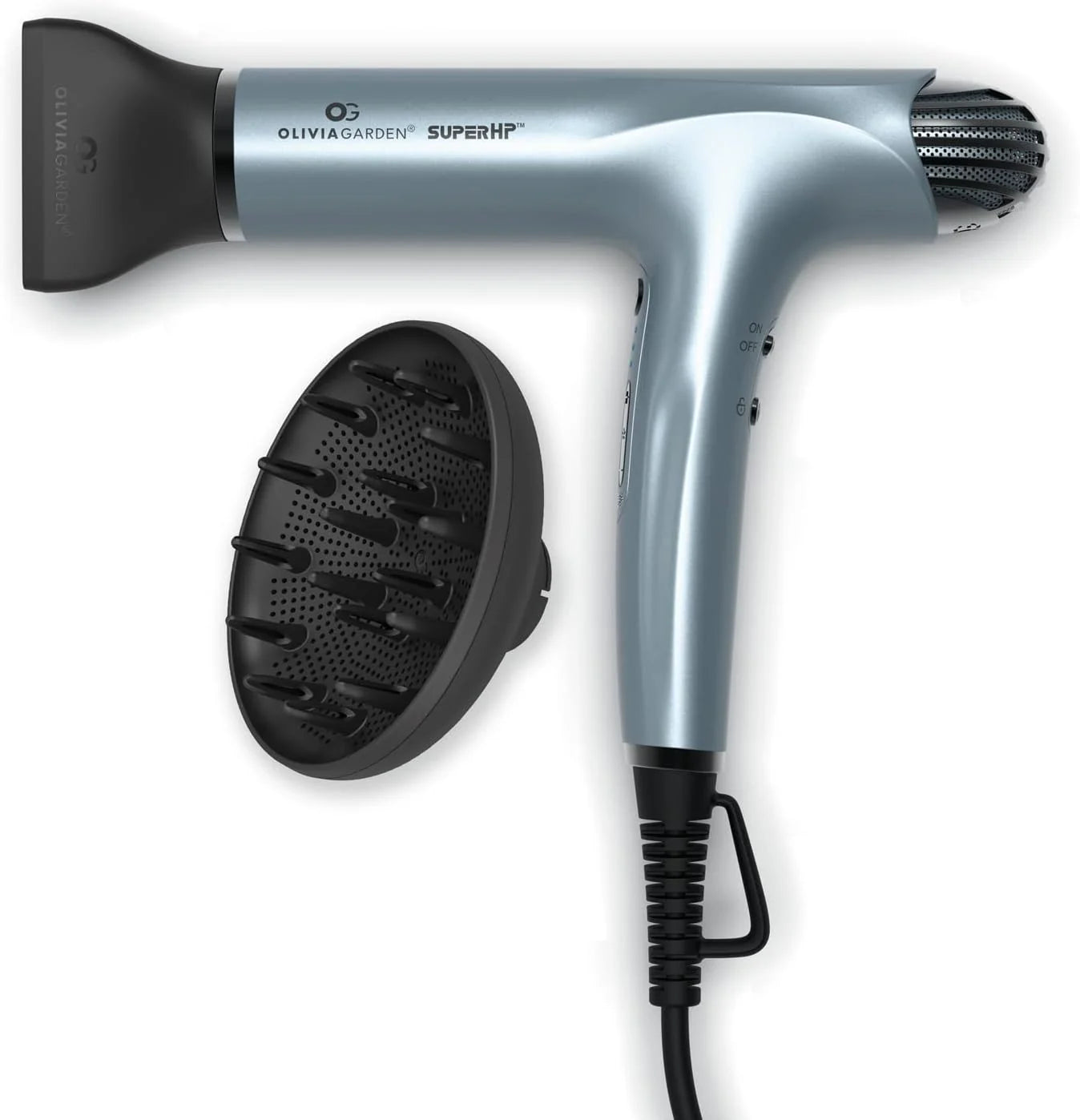 Olivia Garden SuperHP Professional Hair Dryer with 3 Free Styling Brushes