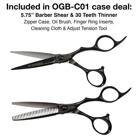 Olivia Garden Barber Shears Intro Kit 5.75 inch 30 Teeth