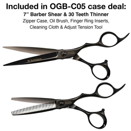 Olivia Garden Barber Shears Intro Kit 7 inch 30 Teeth