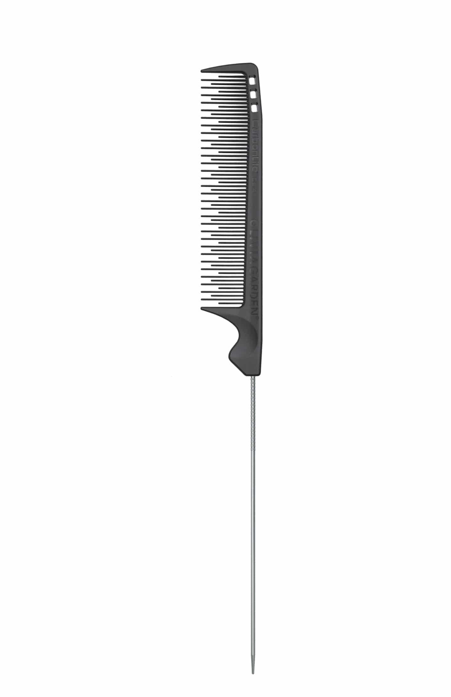 Olivia Garden CarbonLite CL-4 teasing metal tail barber comb