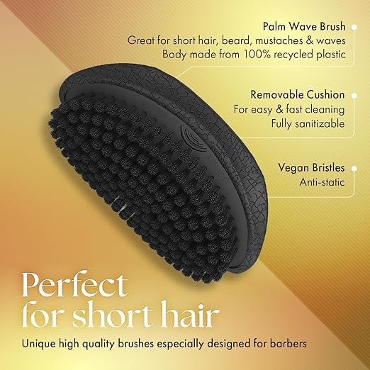 Olivia Garden OG Barber Palm Wave Brush vegan bristle