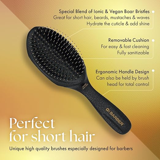 Olivia Garden OG Barber Wave Brush Dual Bristle Design