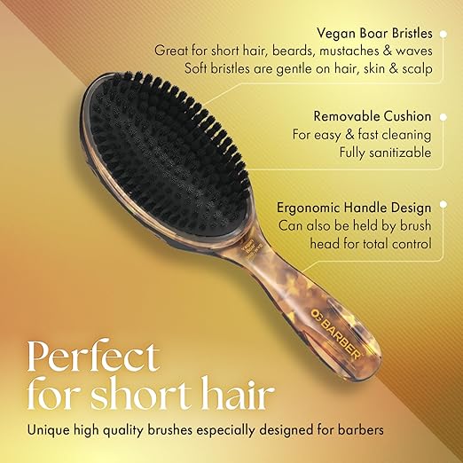 Olivia Garden OG Barber Wave Brush Vegan Boar Bristles