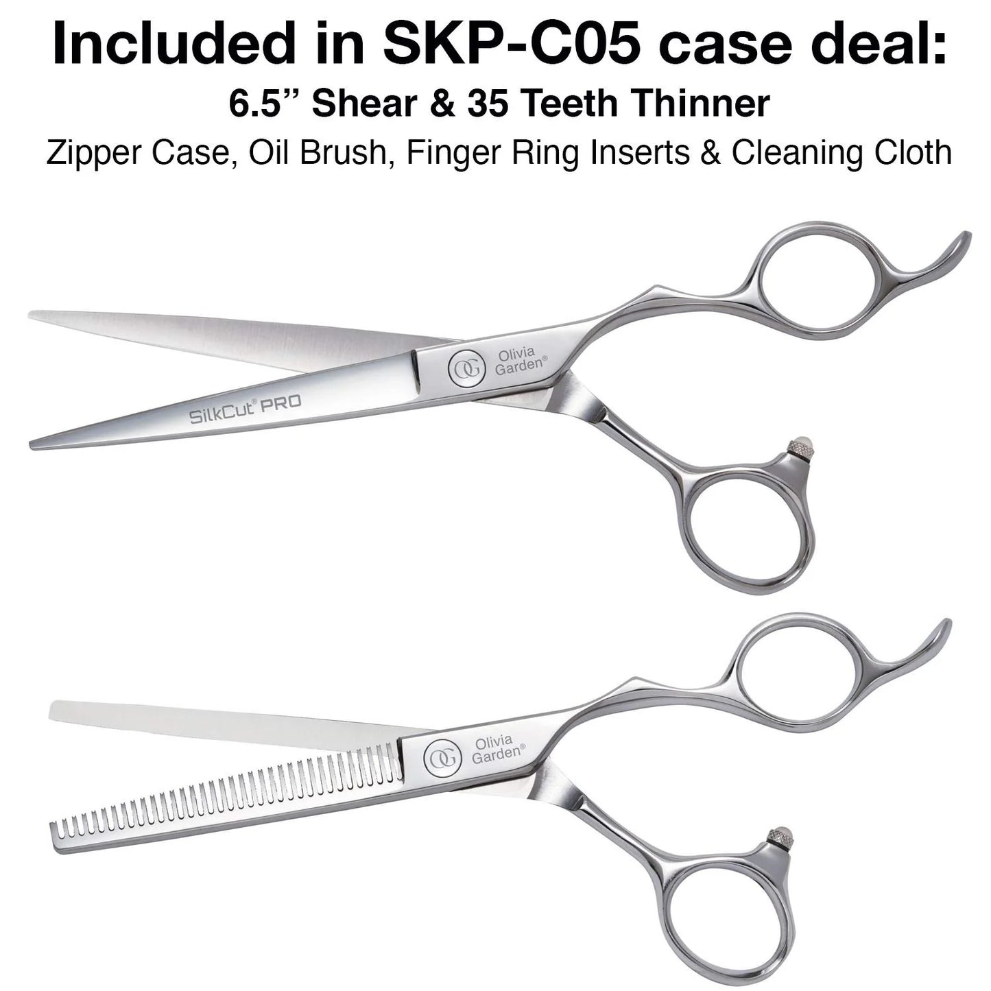 Olivia Garden SilkCut Pro professional shear and thinner set