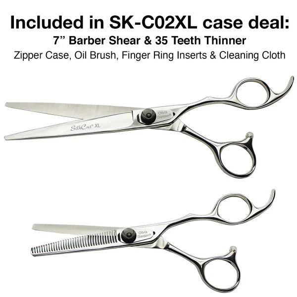Olivia Garden SilkCut XL shear and thinner set SK-C02XL