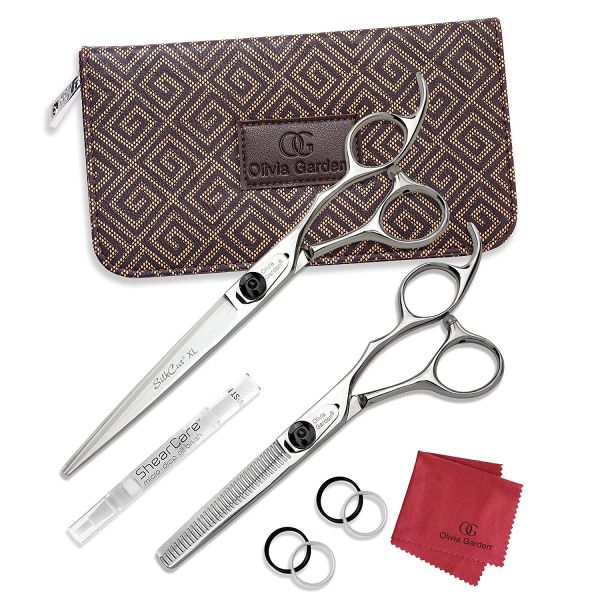 Olivia Garden SilkCut XL shear and thinner set SK-C02XL