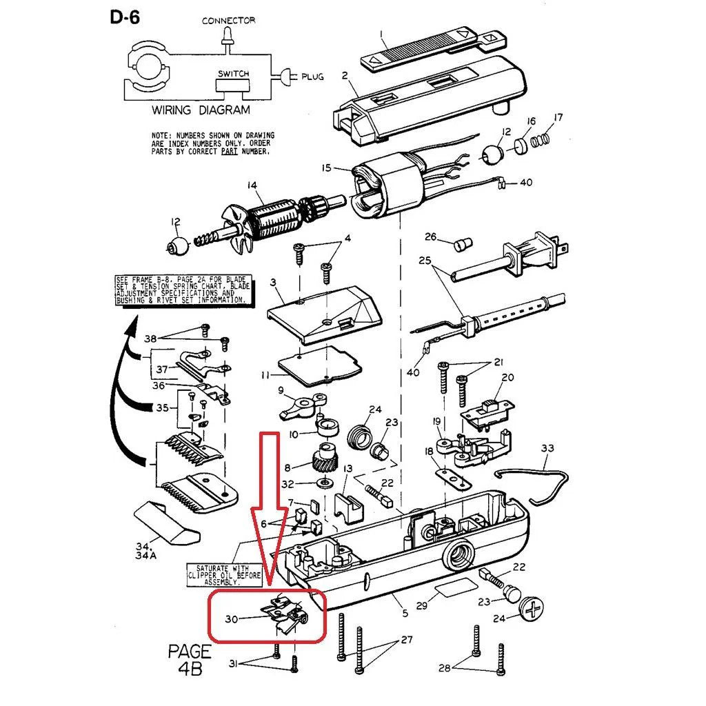 Oster 76 clipper replacement hinge detachable blade