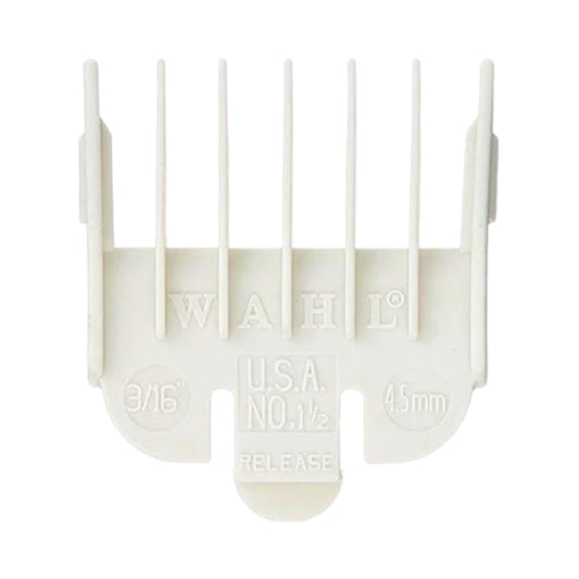WAHL COLOR-CODED CLIPPER GUIDE ATTACHMENT COMB WHITE #1.5 - 3/16" (4.5MM) #3139-101