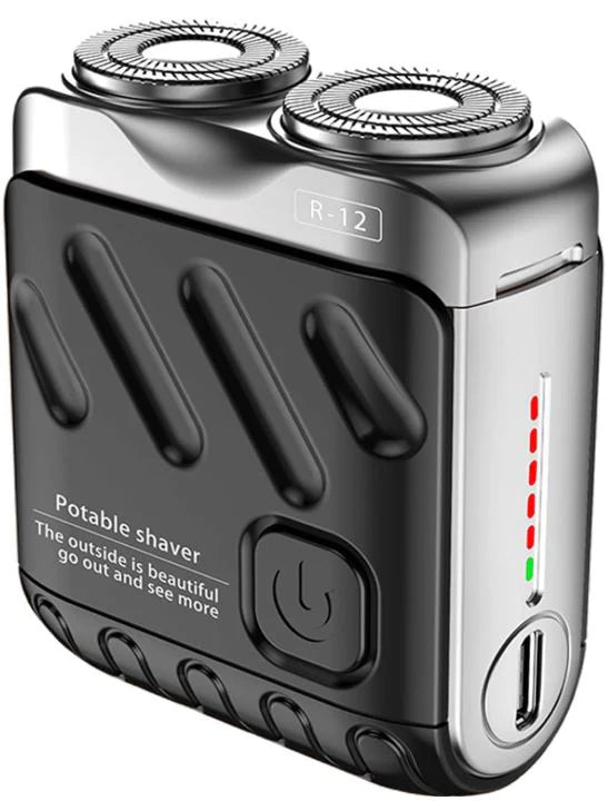 Portable twin blade mini electric shaver travel size