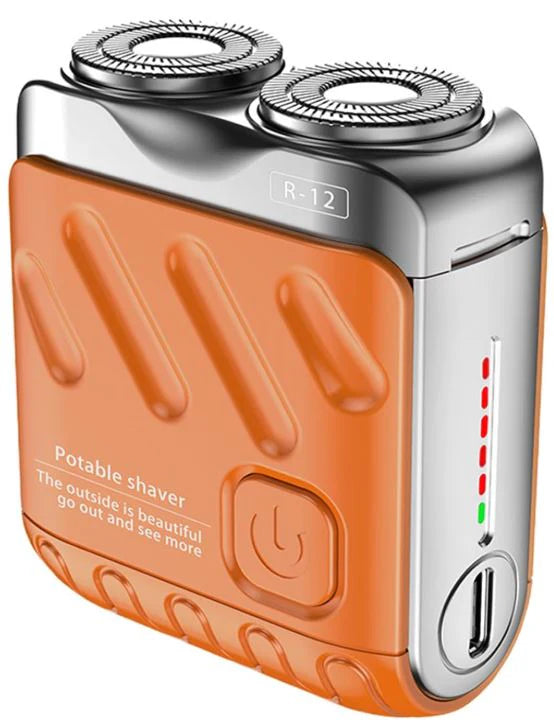Portable twin blade mini electric shaver travel size