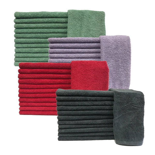 ProTex Luxe3 Salon Towels 16x29 – 100% Ring Spun Cotton, 12 Pack
