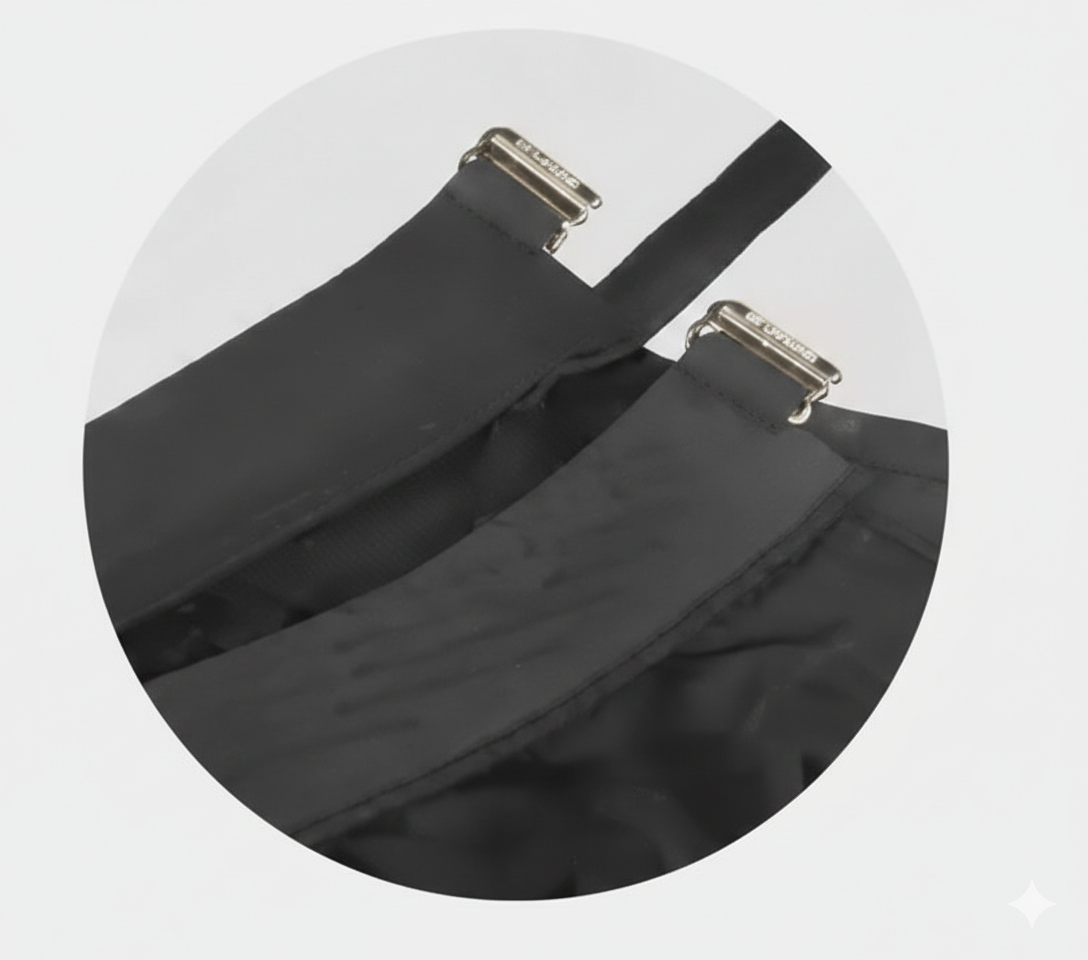 Professional barber cape silicone neck waterproof black