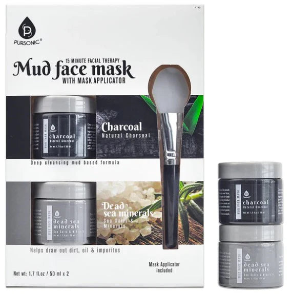 Pursonic facial therapy mud face mask charcoal dead sea minerals