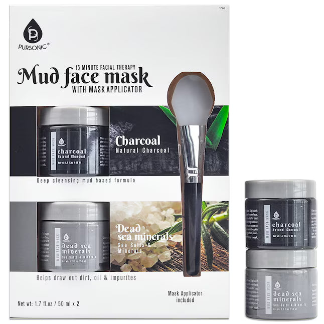 Pursonic facial therapy mud face mask charcoal dead sea minerals