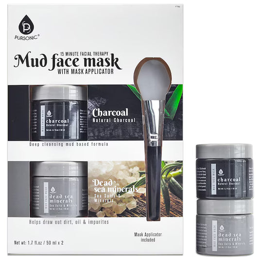 Pursonic facial therapy mud face mask charcoal dead sea minerals