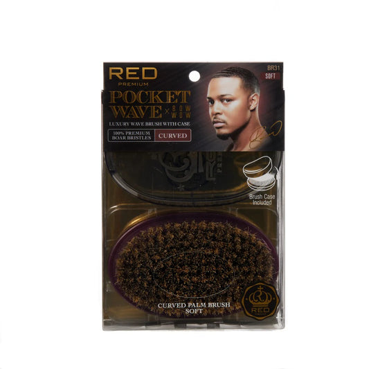Red Bow-Wow 360 Power Wave Boar Brush with Case #BR31