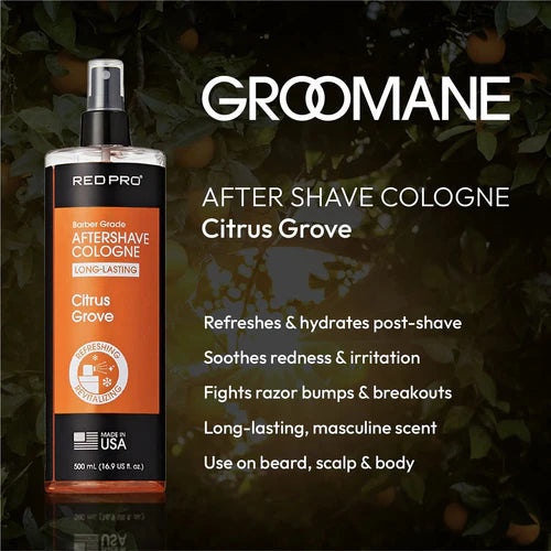 Red Pro Citrus Grove Aftershave Cologne 16.9oz barber aftershave