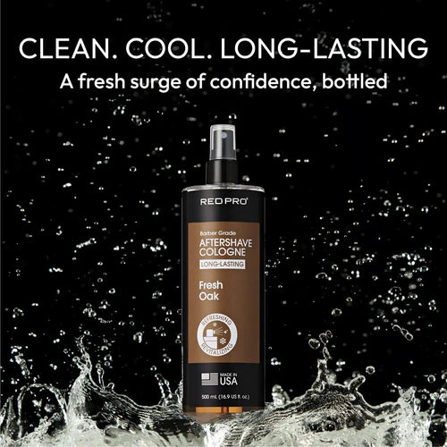 Red Pro Fresh Oak Aftershave Cologne 16.9oz barber aftershave