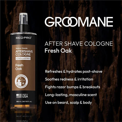Red Pro Fresh Oak Aftershave Cologne 16.9oz barber aftershave