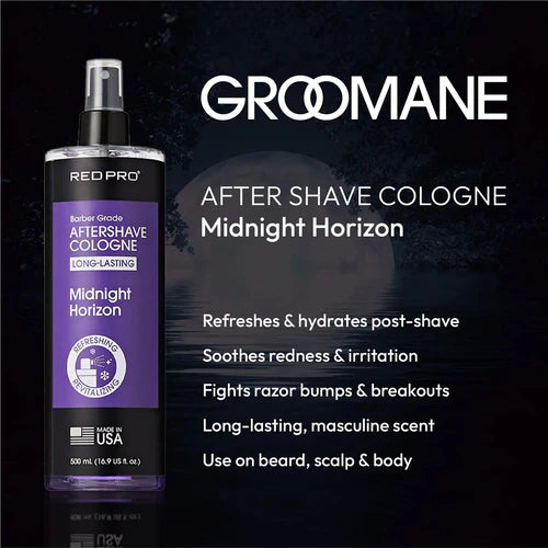 Red Pro Midnight Horizon Aftershave Cologne 16.9oz barber aftershave