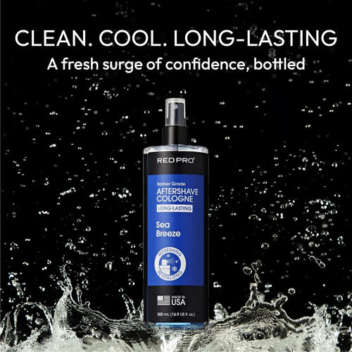 Red Pro Sea Breeze Aftershave Cologne 16.9oz barber aftershave