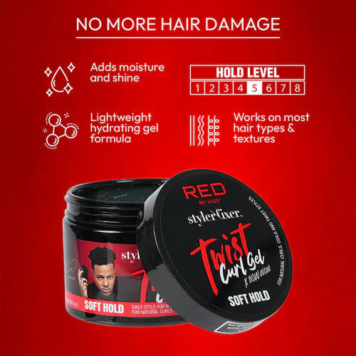 Red Twist Curl Gel #STG01 for natural curls and twists