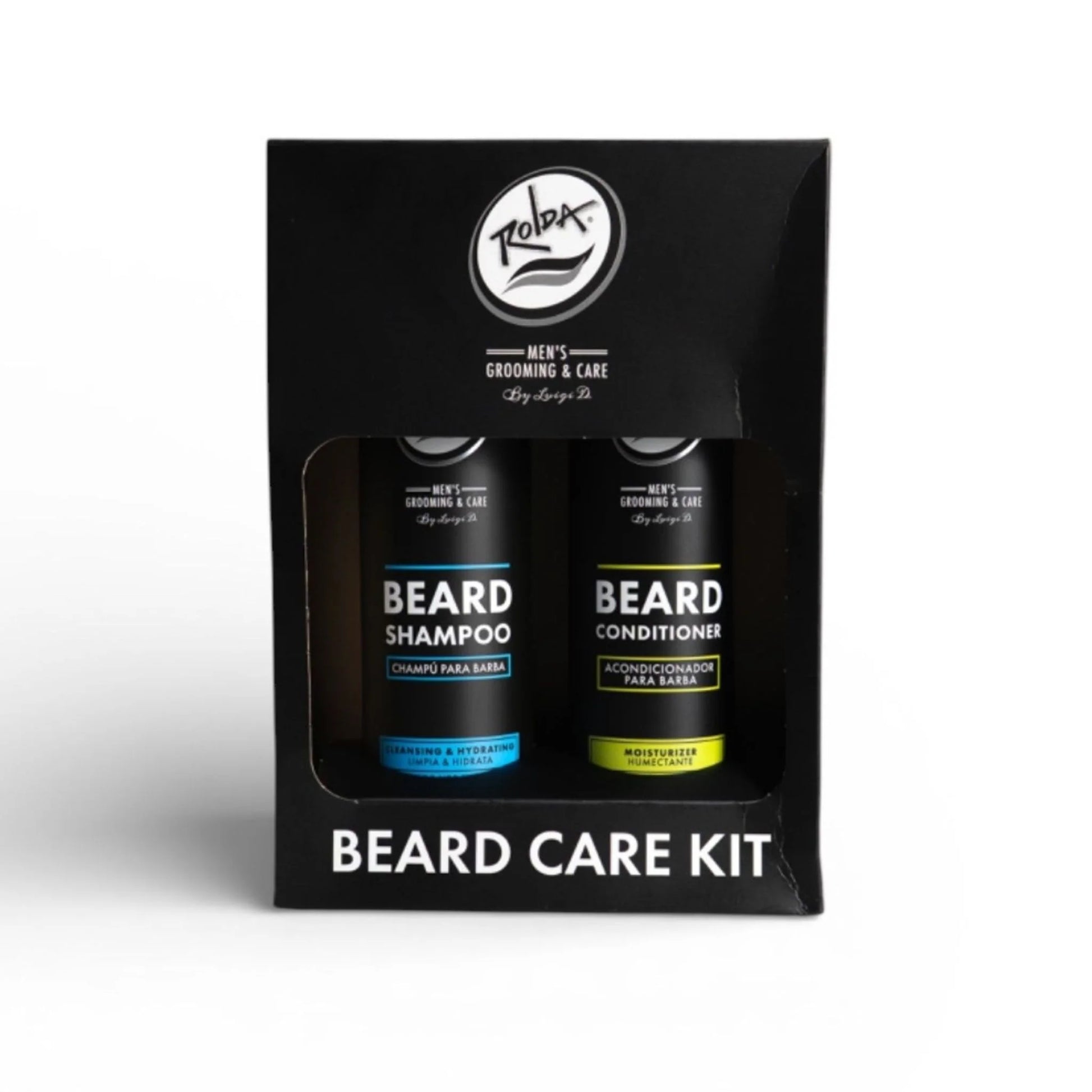 Rolda Beard Shampoo and Conditioner Clean Care Kit for Daily Beard Grooming