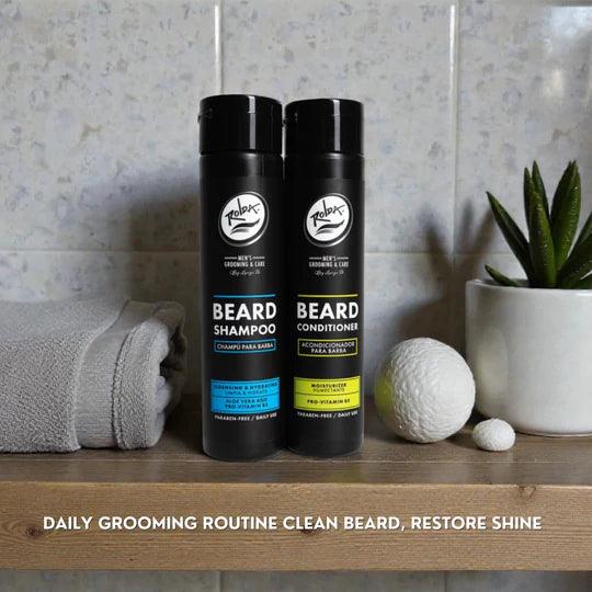 Rolda Beard Shampoo and Conditioner Clean Care Kit for Daily Beard Grooming