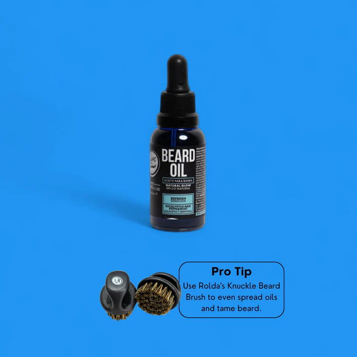 Rolda Eucalyptus and Peppermint Beard Oil 1.05 oz for Sensitive Skin