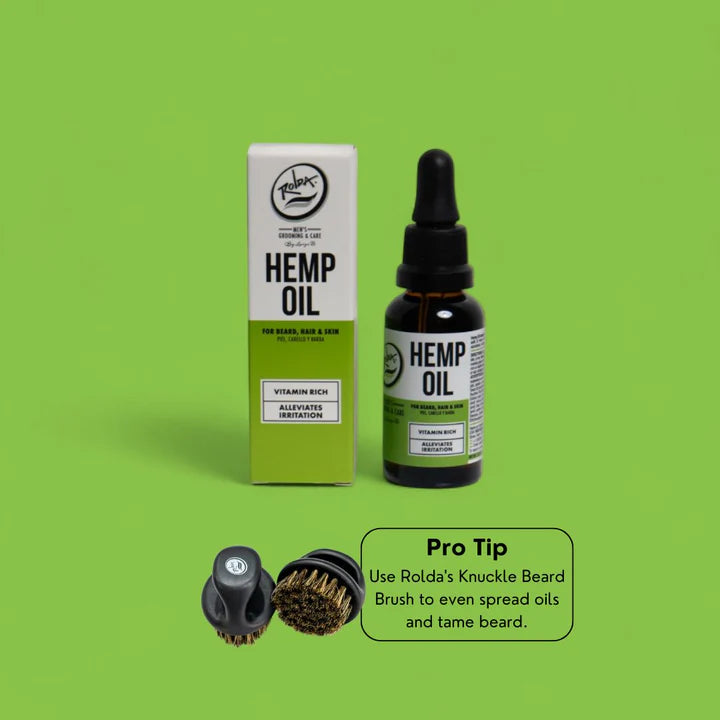 Rolda Hemp Beard Oil 1.05 oz Organic Beard Oil for Sensitive Skin