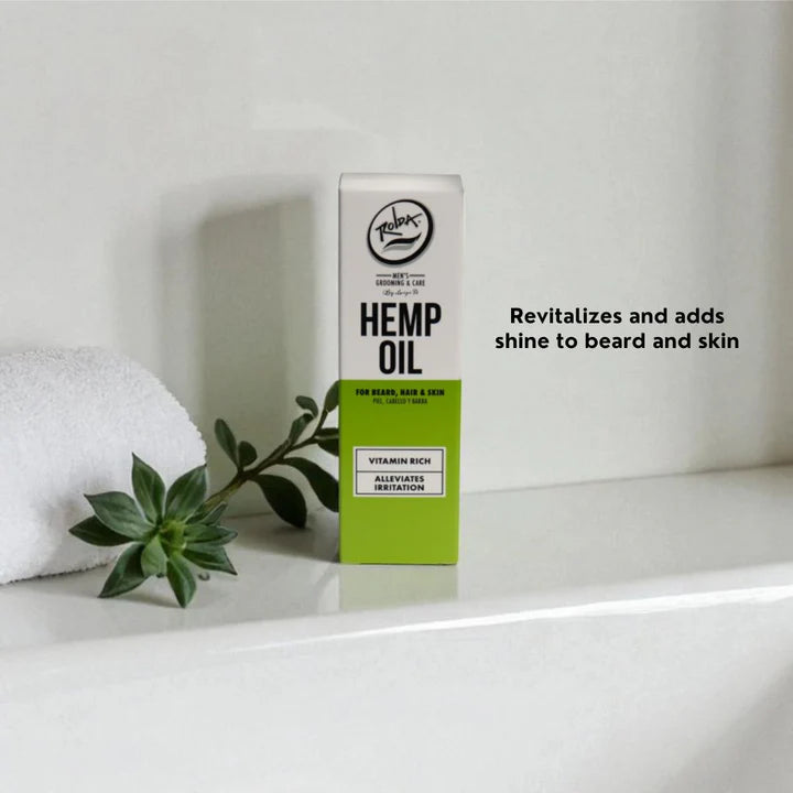 Rolda Hemp Beard Oil 1.05 oz Organic Beard Oil for Sensitive Skin
