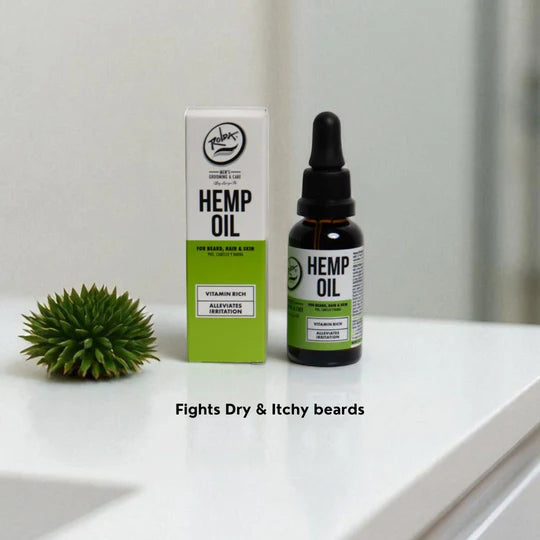 Rolda Hemp Beard Oil 1.05 oz Organic Beard Oil for Sensitive Skin