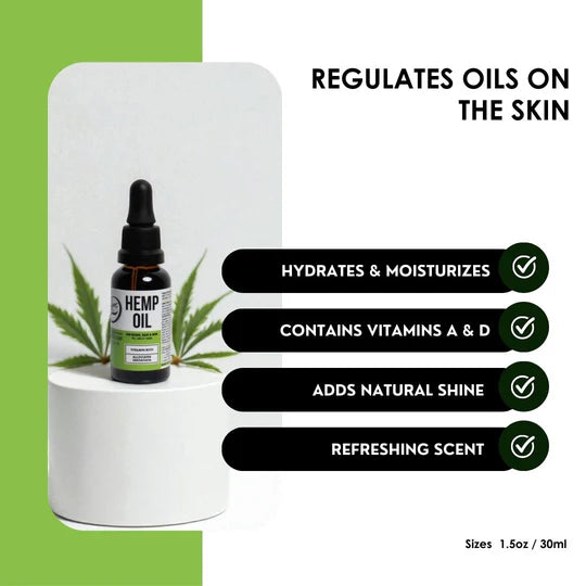 Rolda Hemp Beard Oil 1.05 oz Organic Beard Oil for Sensitive Skin