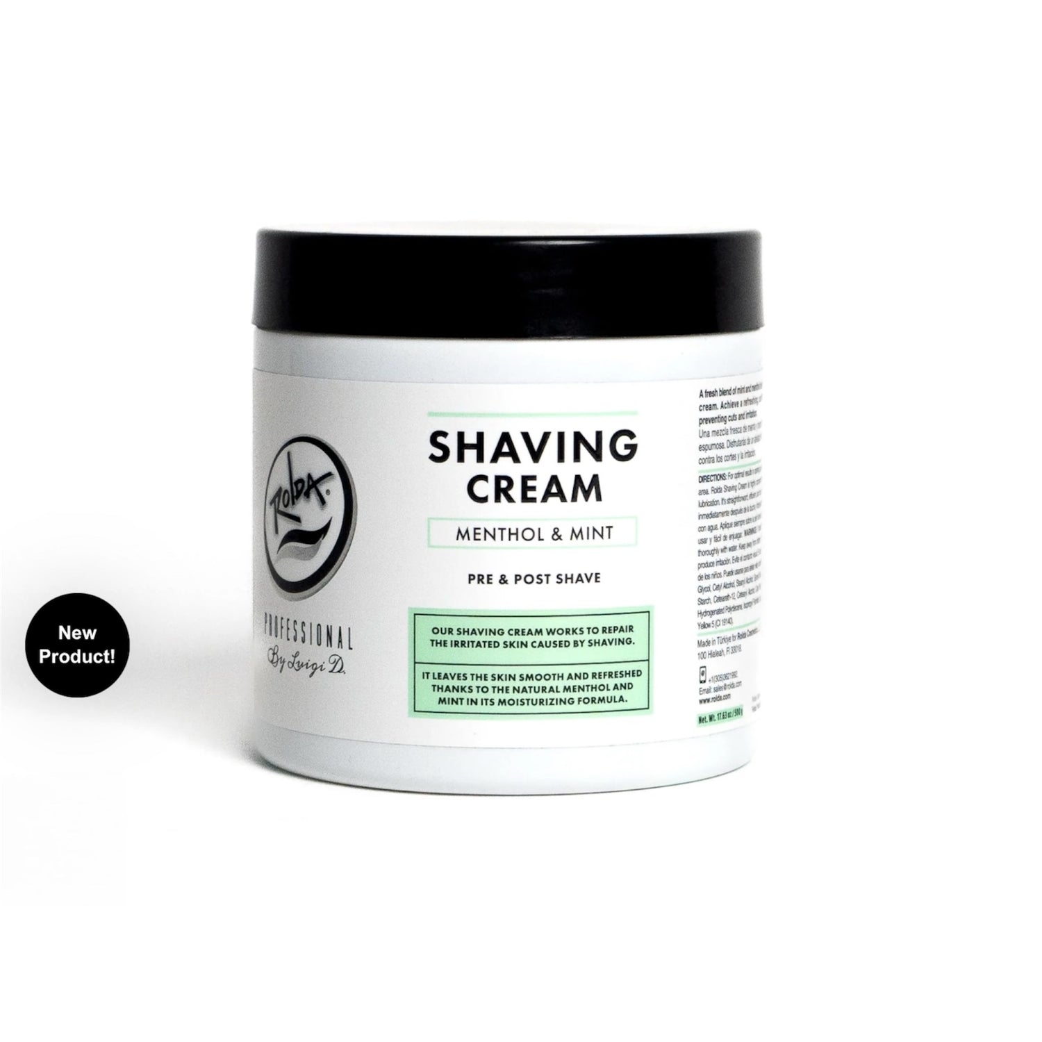 Rolda Menthol & Mint Shave Cream 17.6oz