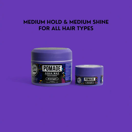 Rolda Midnight Hair Pomade Medium Hold Water-Based Styling Pomade