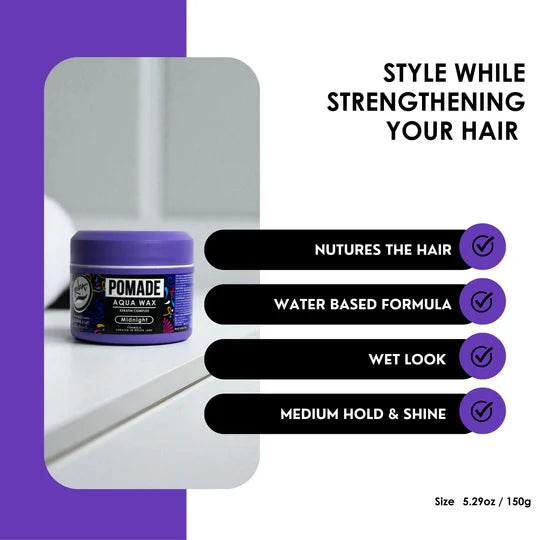Rolda Midnight Hair Pomade Medium Hold Water-Based Styling Pomade