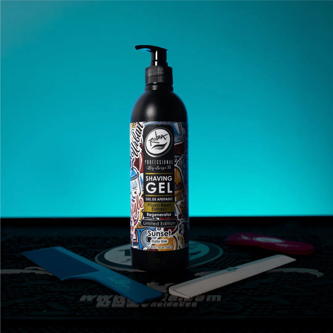 Rolda Sunset Pilsen Shave Gel 17.63oz – Sensitive Skin, Clear Formula