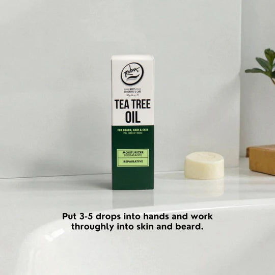 Rolda Tea Tree Beard Oil 1.05 oz for Sensitive Skin and Daily Beard Care