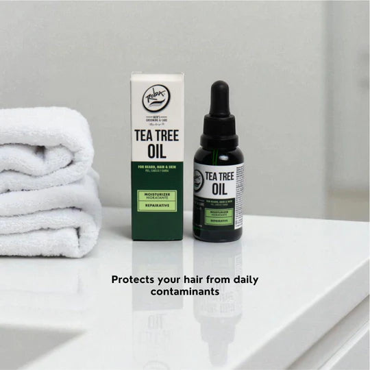 Rolda Tea Tree Beard Oil 1.05 oz for Sensitive Skin and Daily Beard Care