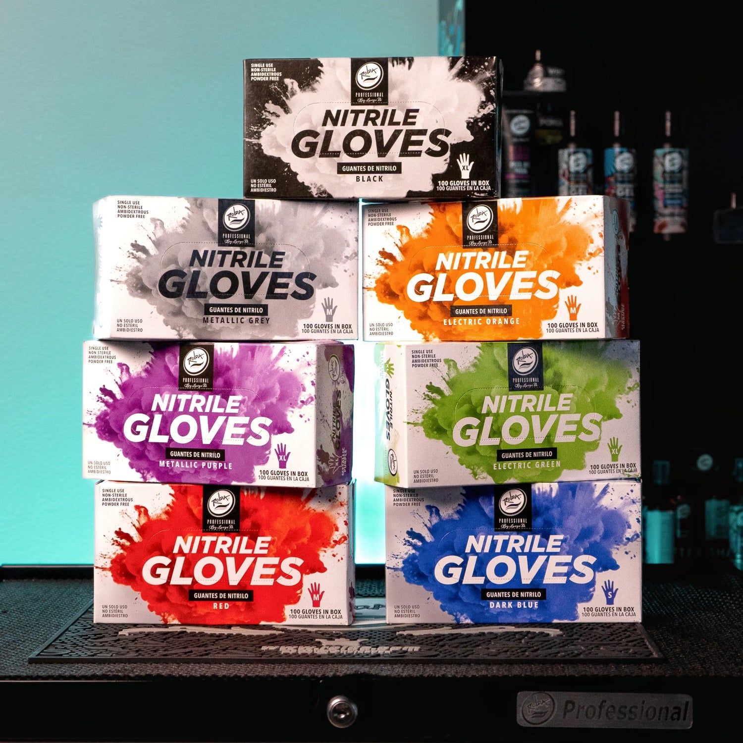 Rolda nitrile gloves disposable barber gloves touchscreen 100 count