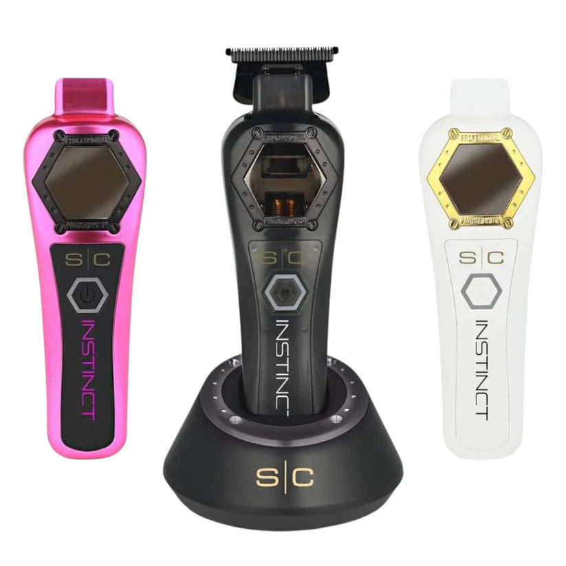StyleCraft Instinct Metal Edition Bundle – Clipper, Trimmer & Shaver (Black or Pink)