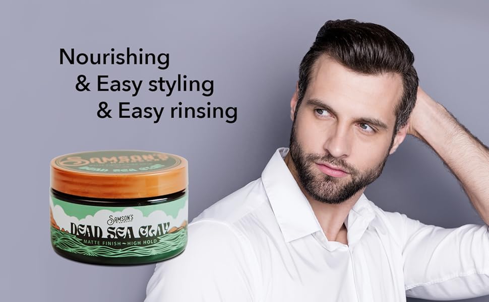 Samson's Dead Sea Clay ultra-matte styling clay 4 oz